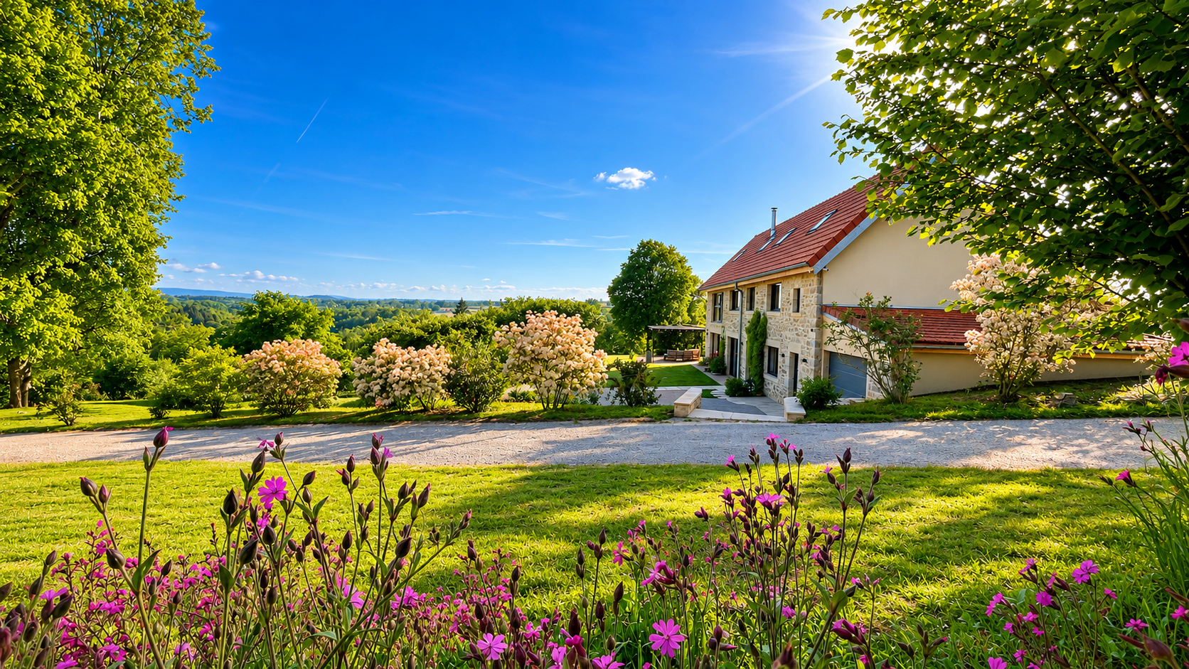 La maison vue de l'extérieur